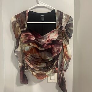 Express Long Sleeve Ruched Top